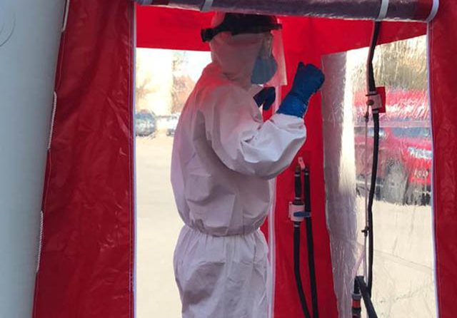 Cabină de dezinfecție performantă la secția ATI a Spitalului Județean Sibiu