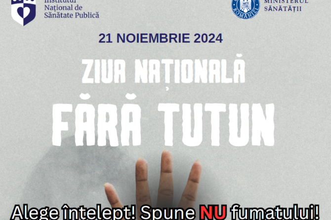 21 NOIEMBRIE – ZIUA NAȚIONALĂ FĂRĂ TUTUN