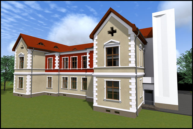Pavilionul secției Clinice O.R.L a Spitalului Județean, în plin proces de modernizare și extindere