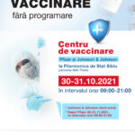 Un nou maraton de vaccinare fără programare, la Centrul temporar găzduit de Filarmonica de Stat Sibiu