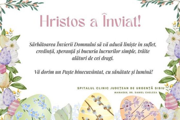 Informare program SCJU Sibiu sărbători pascale