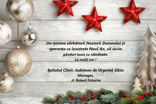 Mesajul managerului SCJU Sibiu cu ocazia sărbătorilor de iarnă